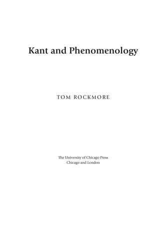 Kant and phenomenology