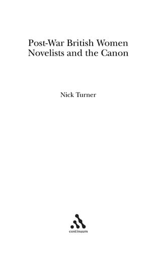 Post-war British women novelists and the canon
