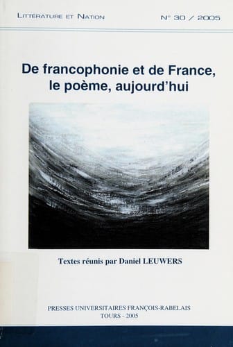 De francophonie et de France, le poème, aujourd'hui