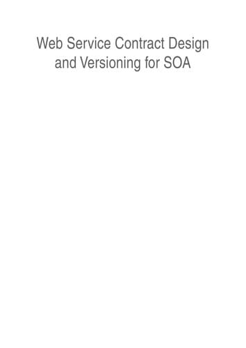Web service contract design and versioning for SOA