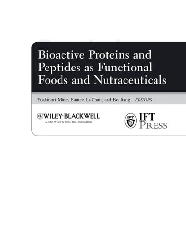 Bioactive proteins and peptides as functional foods and nutraceuticals