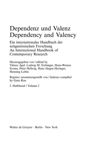 Dependenz und Valenz