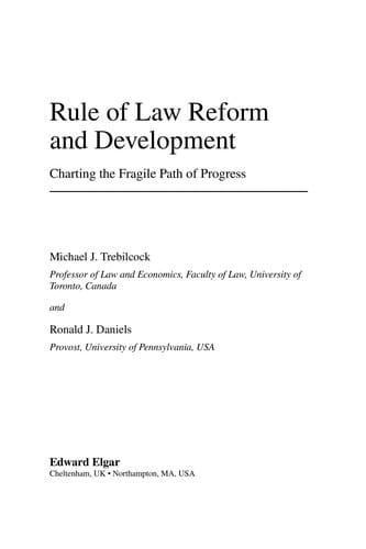 Rule of law reform and development