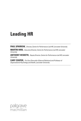 Leading HR