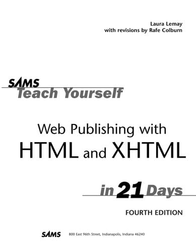 Sams Teach Yourself Web Publishing with HTML & XHTML in 21 Days