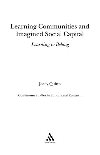 Learning communities and imagined social capital