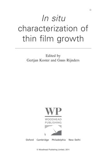 In-situ characterization of thin film growth