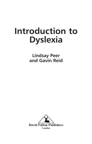 Introduction to dyslexia