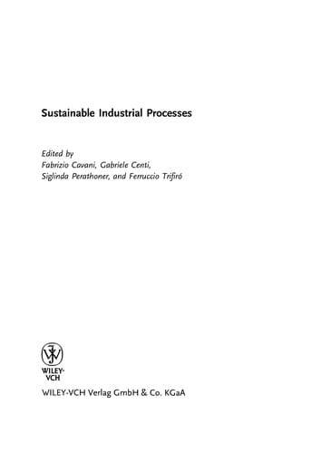 Sustainable industrial processes
