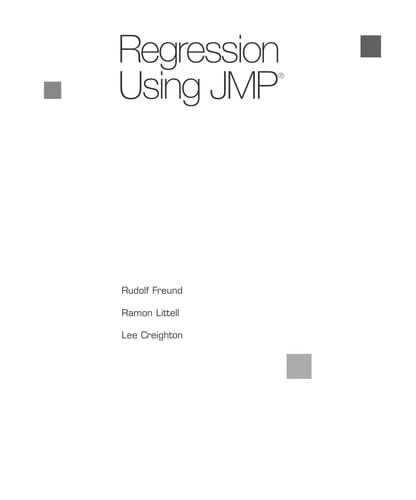 Regression using JMP