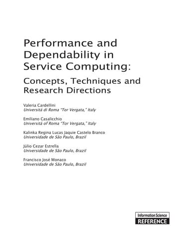 Performance and dependability in service computing
