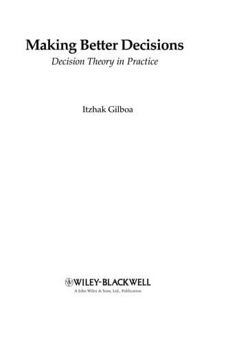 Making better decisions