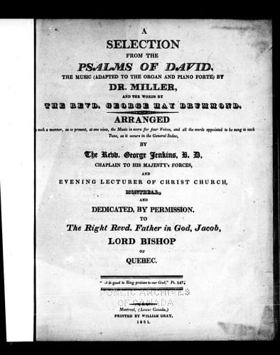 A selection from the Psalms of David