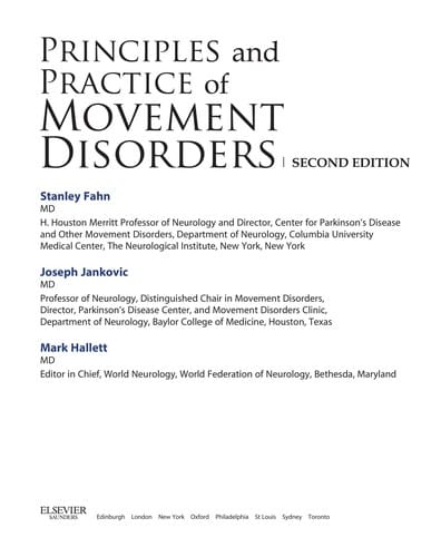 Principles and practice of movement disorders