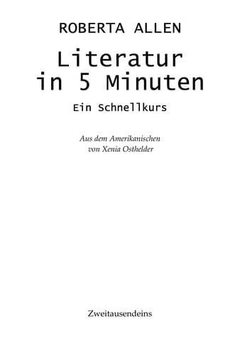 Literatur in 5 Minuten