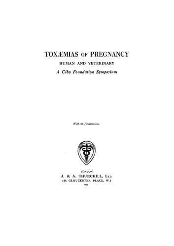 Toxaemias of pregnancy
