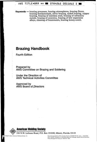 Brazing handbook
