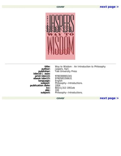Way to wisdom