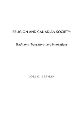 Religion and Canadian society