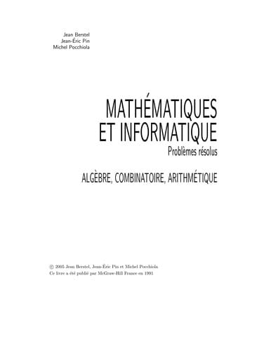 Mathe matiques et informatique