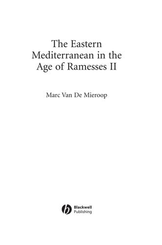 EASTERN MEDITERRANEAN IN THE AGE OF RAMSESSES II