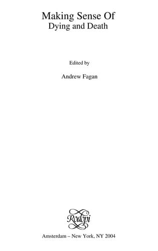 Making sense of dying and death