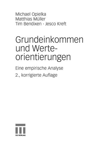 Grundeinkommen und Werteorientierungen