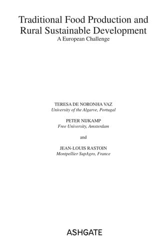 Traditional food production and rural sustainable development