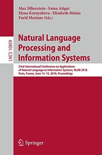 Natural Language Processing and Information Systems: 23rd International Conference on Applications of Natural Language to Information Systems, NLDB ...