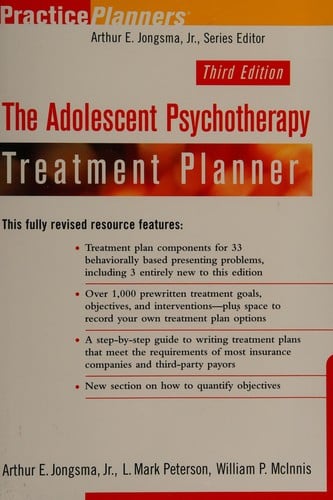 The adolescent psychotherapy treatment planner