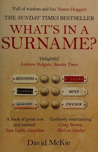 What's in a surname?: a journey from Abercrombie to Zwicker