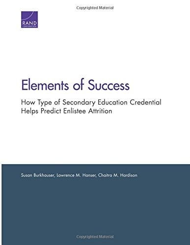 Elements of Success: How Type of Secondary Education Credential Helps Predict Enlistee Attrition