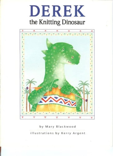 Derek, the knitting dinosaur