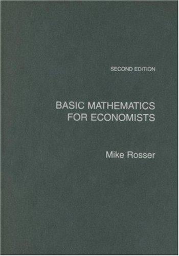 Basic Mathematics for Economists