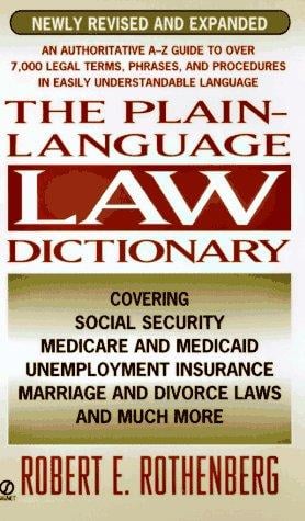 Plain Language Law Dictionary: Revised Edition