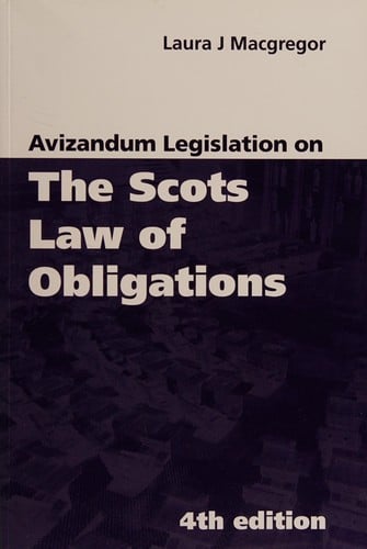 Avizandum legislation on the Scots law of obligations