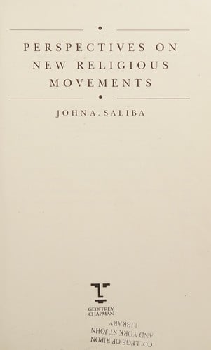 Perspectives on new religious movements