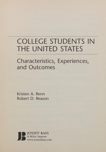 College students in the United States: characteristics, experiences, and outcomes
