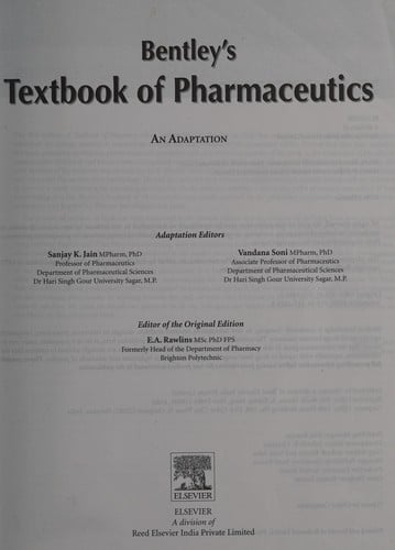 Bentley's textbook of pharmaceutics: an adaptation