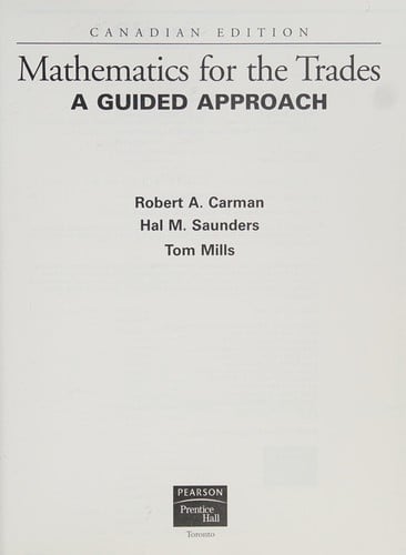 Mathematics for the trades: a guided approach