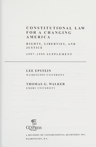 Constitutional law for a changing America.