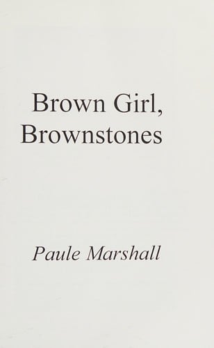Brown girl, brownstones