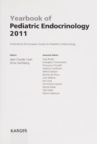 Yearbook of pediatric endocrinology 2011