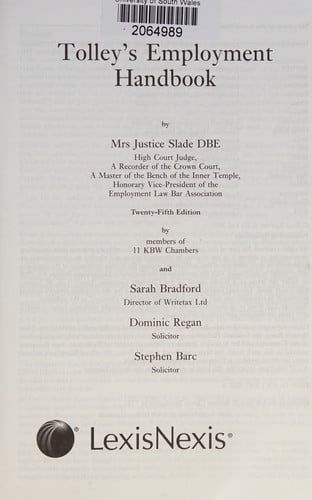 Tolley's employment handbook