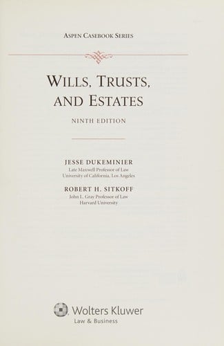 Wills, Trusts, and Estates