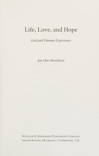 Life, love, and hope: God and human experience