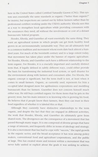 Organic struggle: the movement for sustainable agriculture in the United States