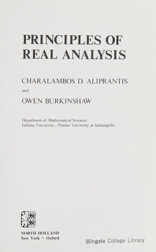 Principles of real analysis
