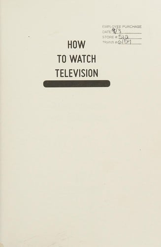 How to Watch Television