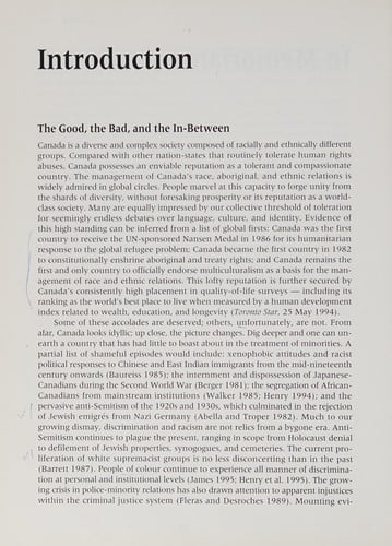 Unequal relations: an introduction to race, ethnic and aboriginal dynamics in Canada